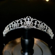 Pretty Clear Crystal Woman Headbands Crystal Tiara Headpieces Party Crown