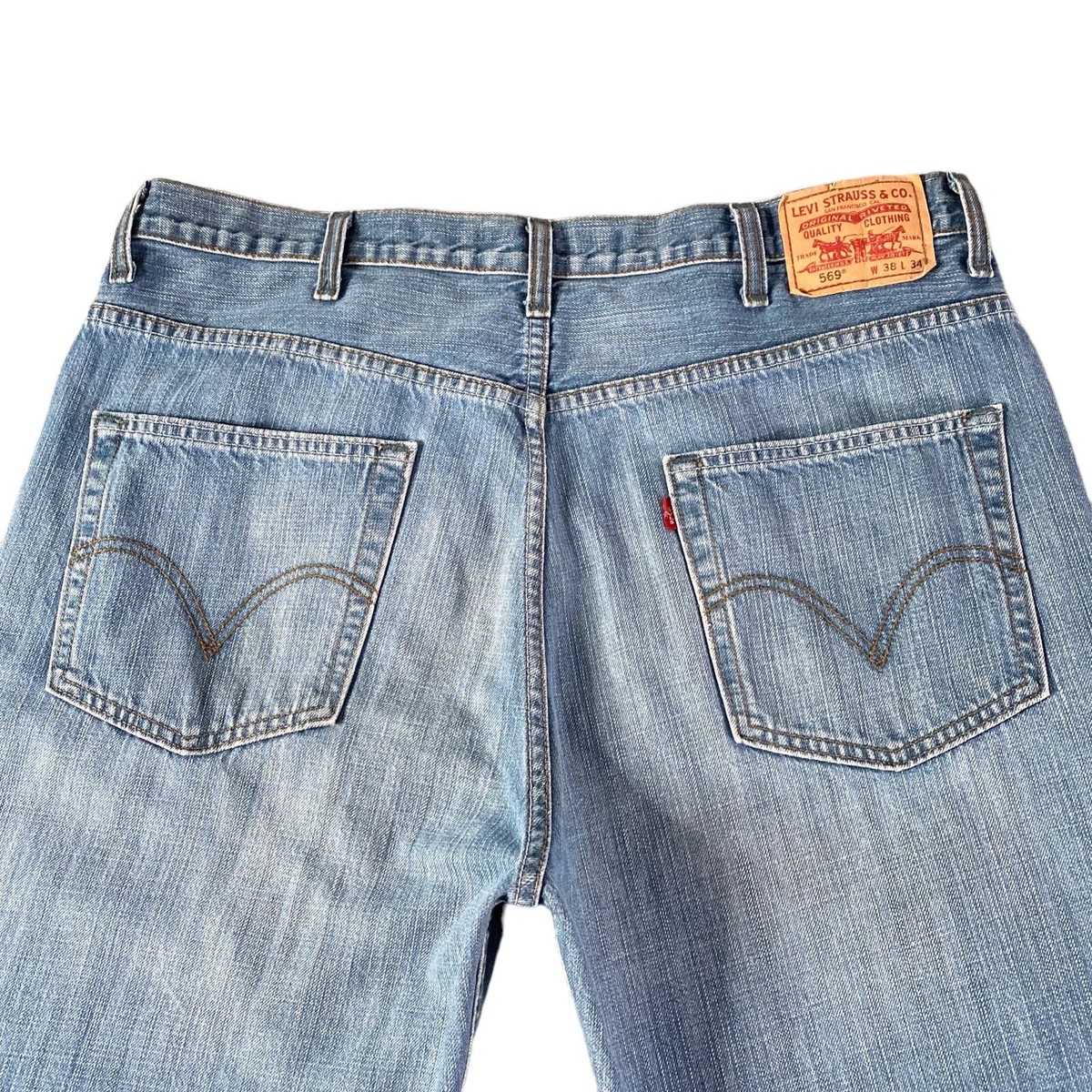Vintage Levis 569 Loose Straight Jeans Mens 38 x 33 Blue Baggy