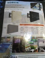  36-39" Waterproof Outdoor TV Cover W Remote Pocket