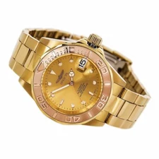 NEW Invicta Men Pro Diver 24J Automatic NH35A Stainless Steel GOLDEN DIAL Watch