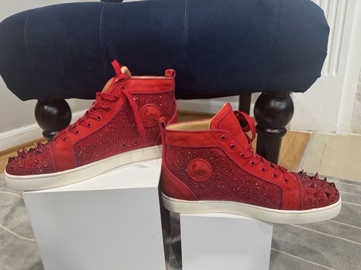 christian louboutin Lou Pik Pik Strass High-top Sneakers christian louboutin Lou Pik Pik Strass High-top Sneakers