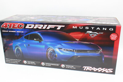 Traxxas TRX 105237 4 BLAU Ford Mustang 4-TEC Drift rot 1:10 Brushed 2WD NEU