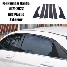 For Hyundai Elantra 2021-2022 ABS Gloss Black Window Pillar Post Decoration Trim