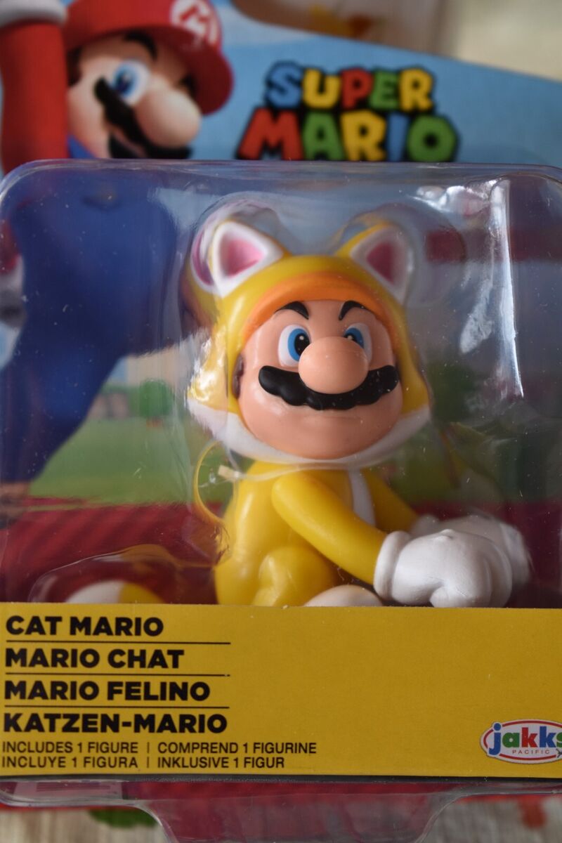 Jakks Pacific Mario 4 Inch World of Nintendo Series 2-2 Cat Mario Figure OG