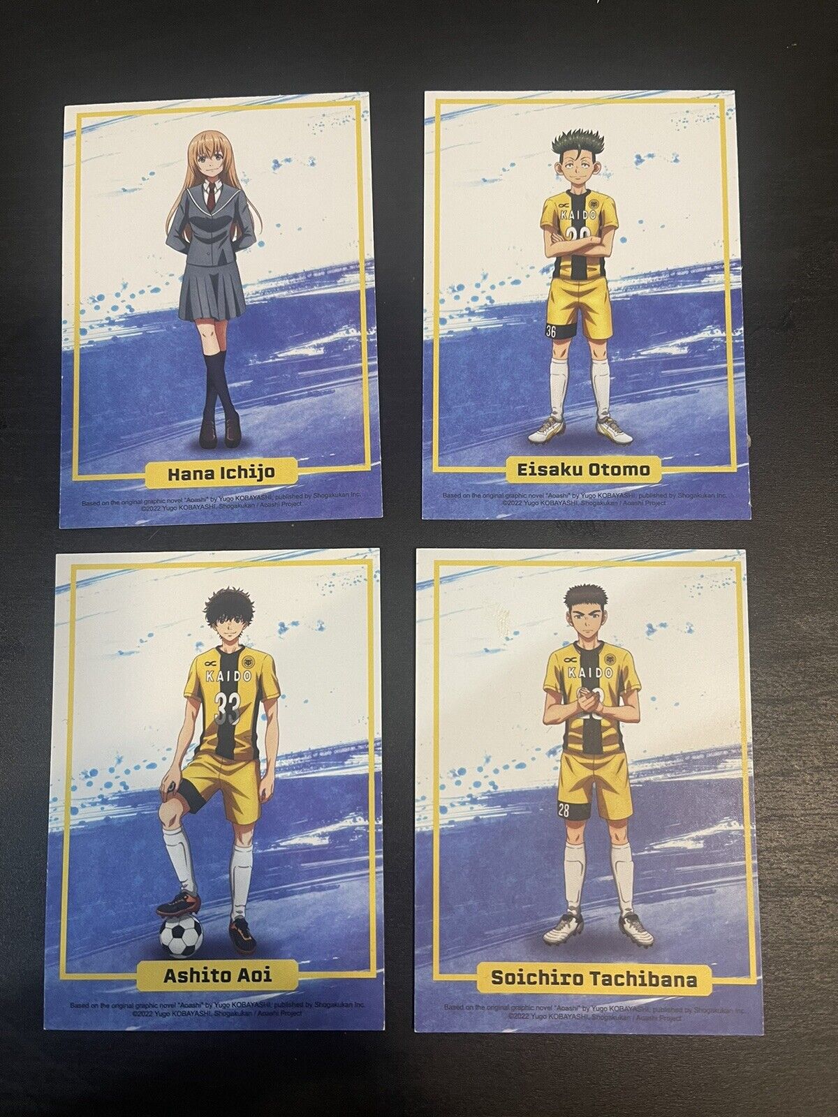 SDCC 2022 CRUNCHY ROLL ANIME AO ASHI PROMO CARDS SET OF 4