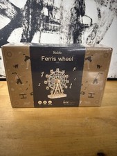3-D Puzzle DIY Model Kit Wooden Ferris Wheel Music Box Rolife