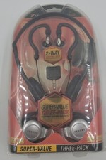 Sentry Stereo Wired Headphones Multi Pack Bundle of 3 Styles 784CD Brand New