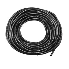 3mm Flexible Spiral Cable Wrap Wire Cord Wraps Manage Cord 19M Length Black