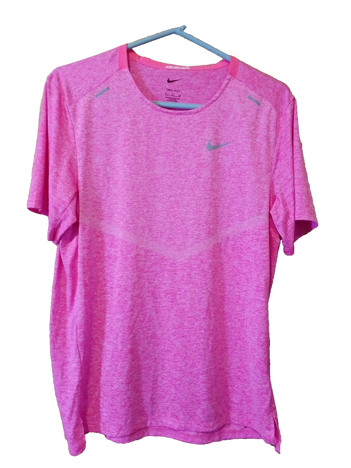Nike Dri-Fit Performance Tee Women's Small  Pink Reflective Activewear Shirt EUC