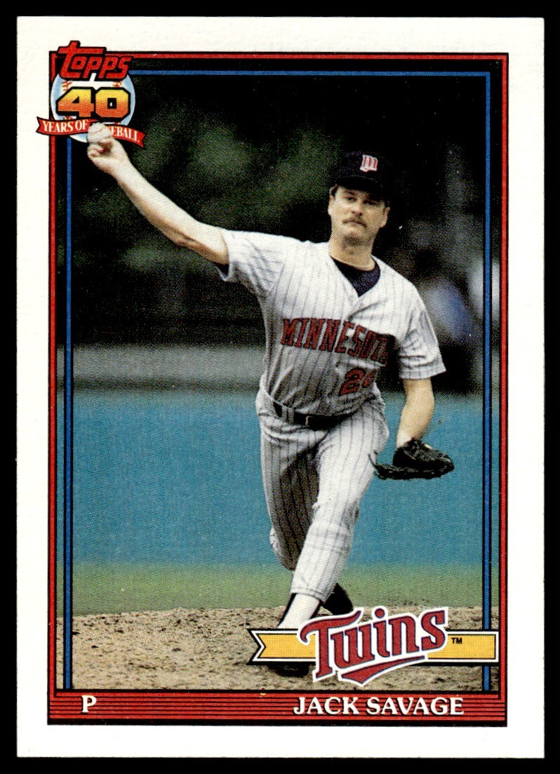 1991 Topps #357 Jack Savage - Minnesota Twins