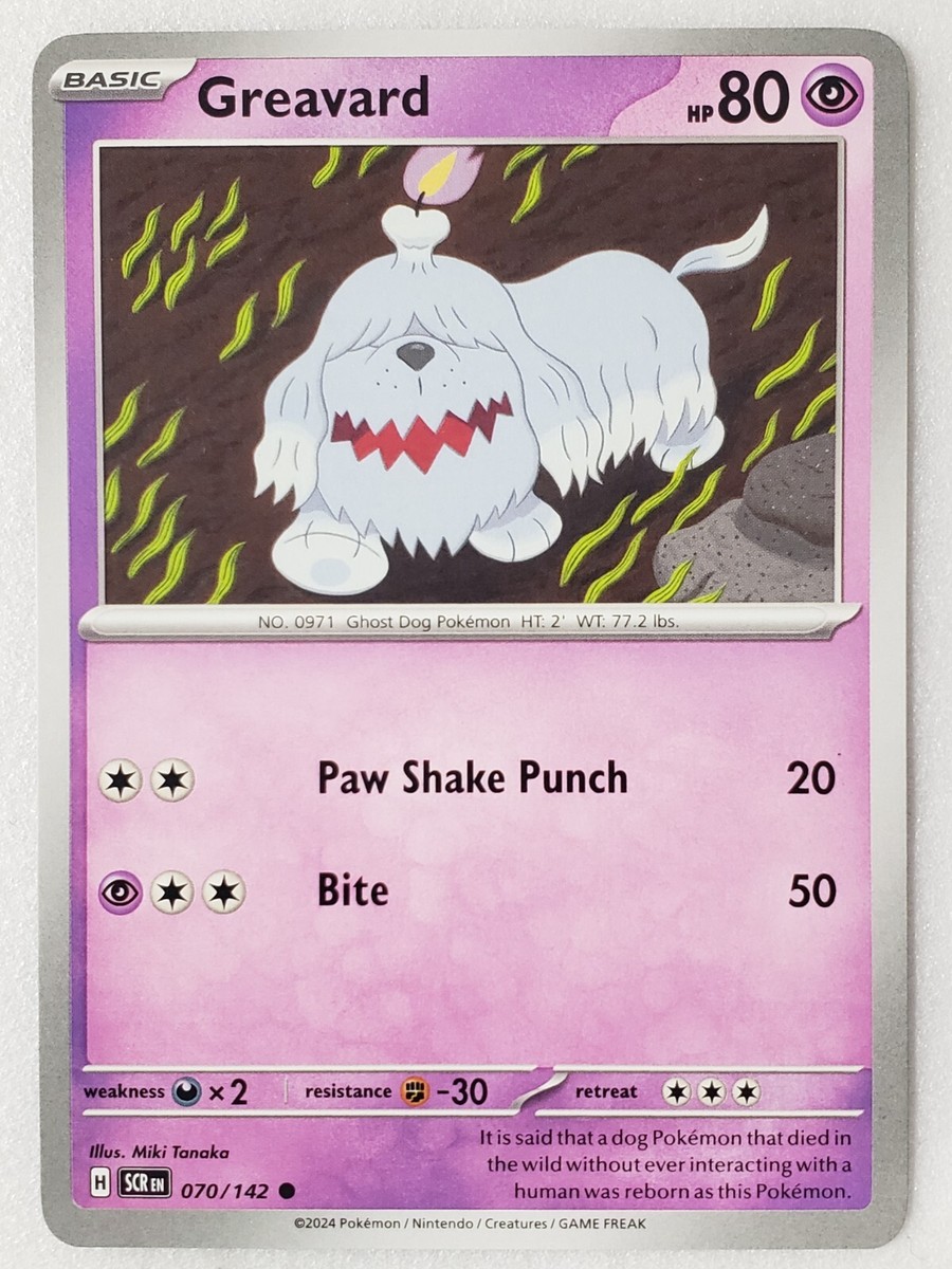 Greavard 070/142 NM / M - Stellar Crown Pokemon Card