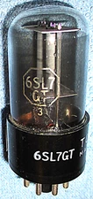 1 Tung-Sol 6SL7GT Vacuum Tube - 1957 Vintage Twin Triode for Audio Amps