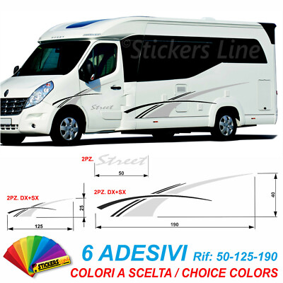 COMPLETE KIT 6 STREET motorhome stickers ark furniture laika hobby adria rimor
