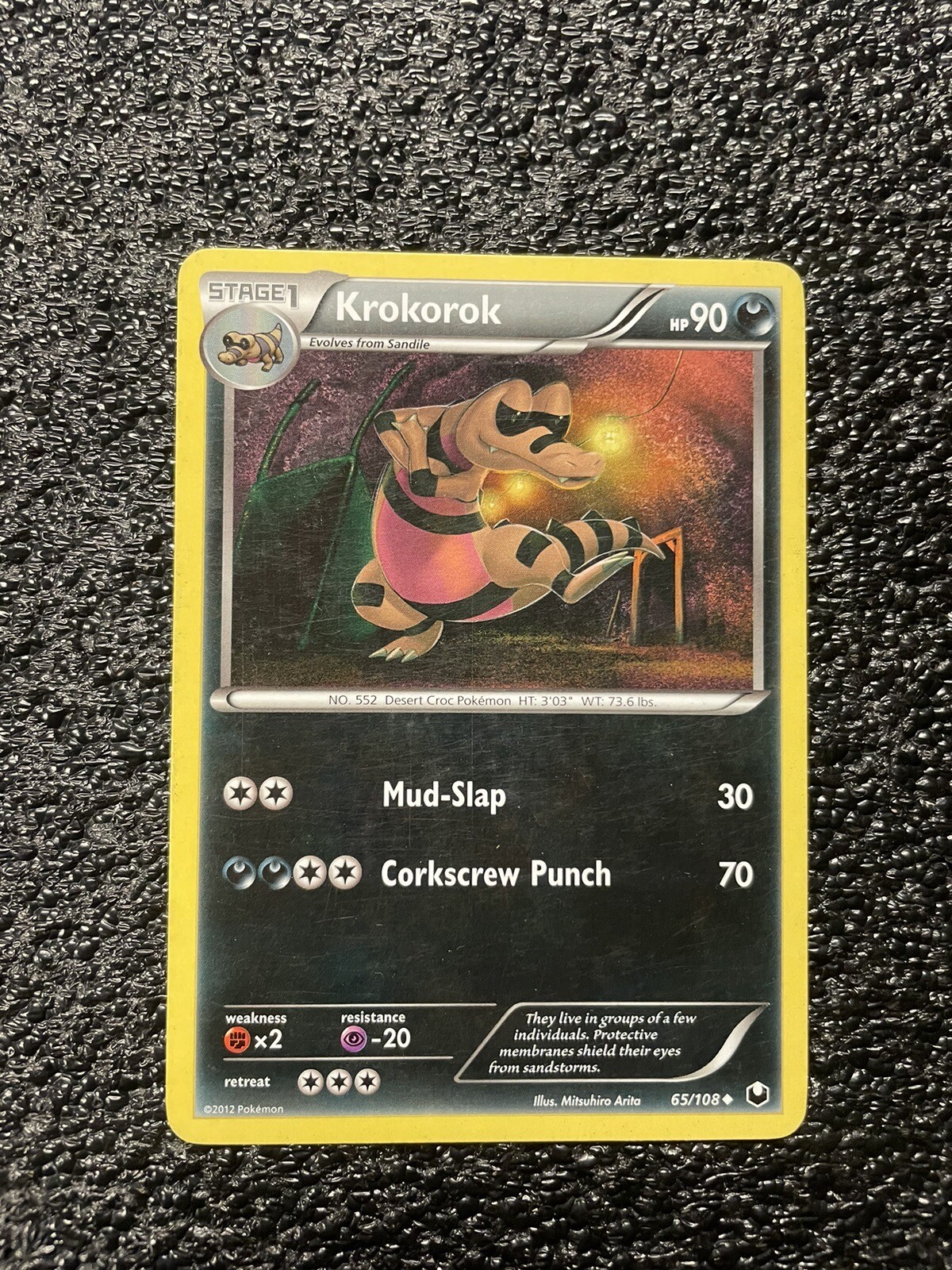 2012 Pokemon Card - Krokorok - 65/108