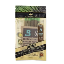 King Palm | Mini Size | Natural | Organic Prerolled Palm Leafs | 5 Roll