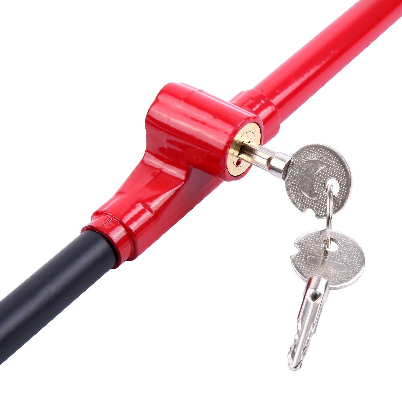 Universal Safety Steering Wheel To Clutch Pedal Lock Car Anti Theft Truck Auto