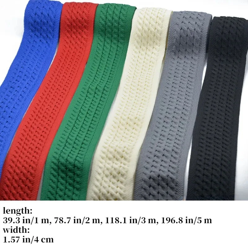 Knit Trimming Sweater Belt Ribbon Pants Side Fabric Clothing Side Widening - Image 2 of 4