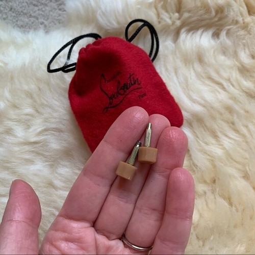 NEU Christian Louboutin Ersatzabsatz nackt beige hellbraun Schutzkappen Spitzen 7 mm - Bild 2 von 6