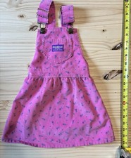 Oshkosh Baby B'Gosh Vintage Overalls Dress Size 4T Pink Corduroy