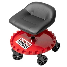 	Traxion 2-230 Monster Rolling Padded Mechanic Stool Seat Garage Shop Roller ...