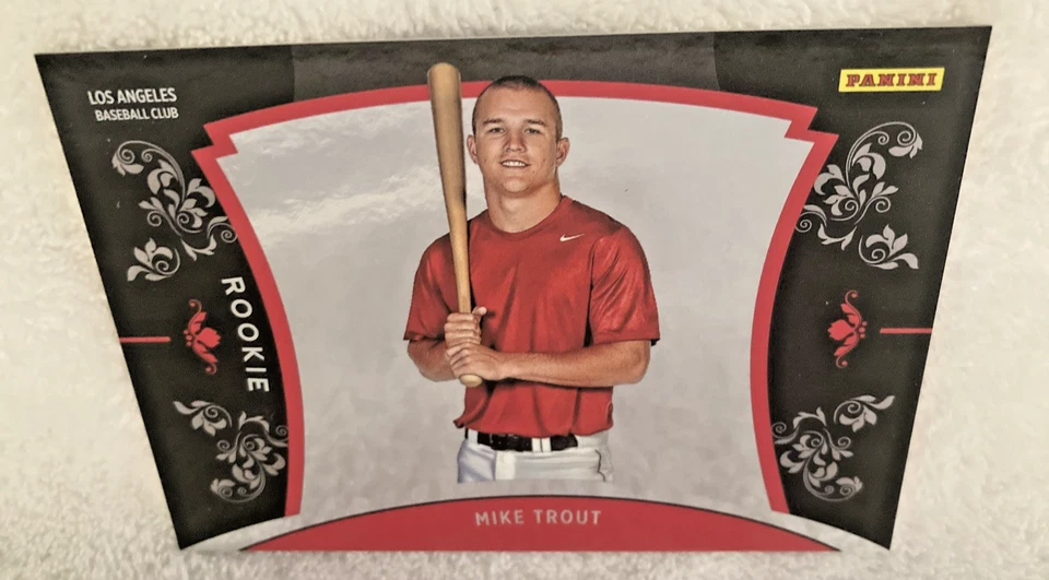 2012 Panini Black Friday MIKE TROUT RC #43 ANGELS 544/599 Near Mint or Better - Image 3 of 4