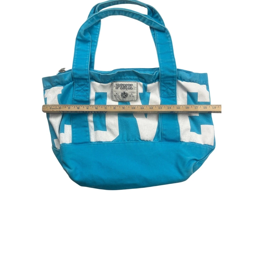 Bolso de Mano Victoria's Secret L ROSA Turquesa Y2K Informal Diario Algodón Esencial Foto 4 de 4