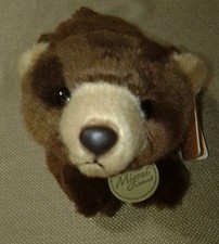 Miyoni by Aurora Brown Bear Plush 9" Stuffed Animal toy With Tag Gently Used