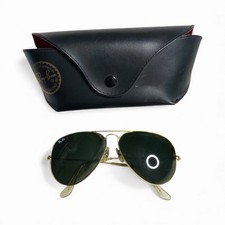 Vintage 1970s B L RAY-BAN OUTDOORSMAN AVIATOR SUNGLASSES 68-14 teardrop gold