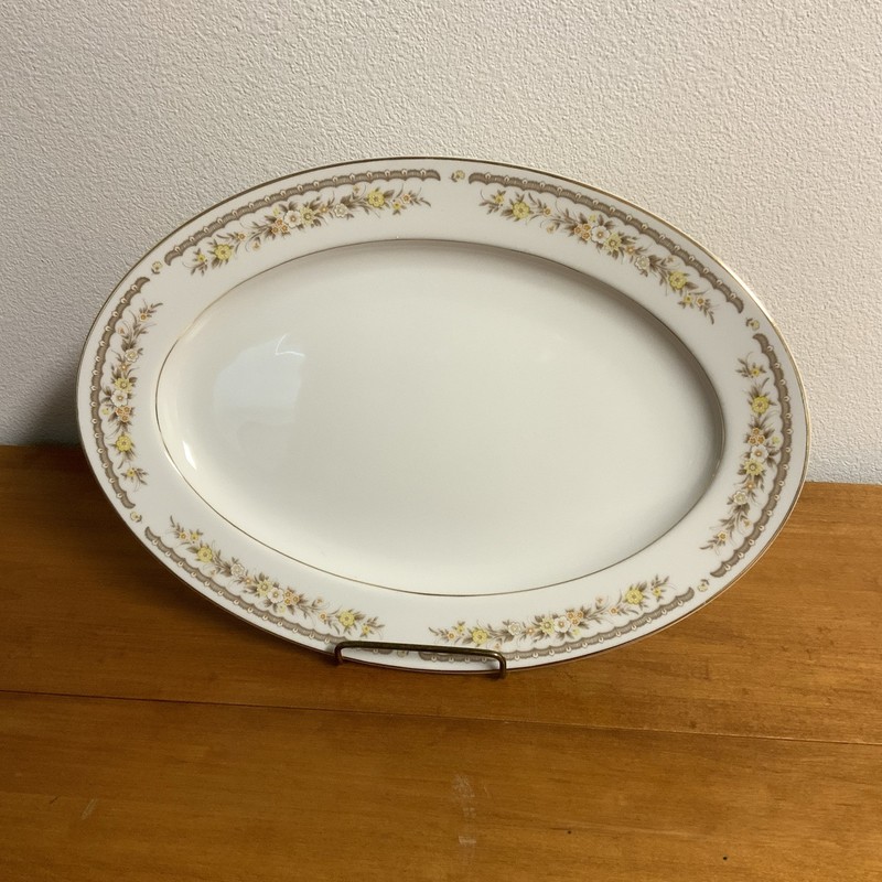 EKCO International Japan Fine China GOLDEN AUTUMN Oval Serving Platter 14”