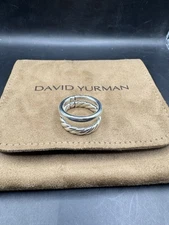 David Yurman Sterling Silver Mercer Two Row Ring Women Size 7