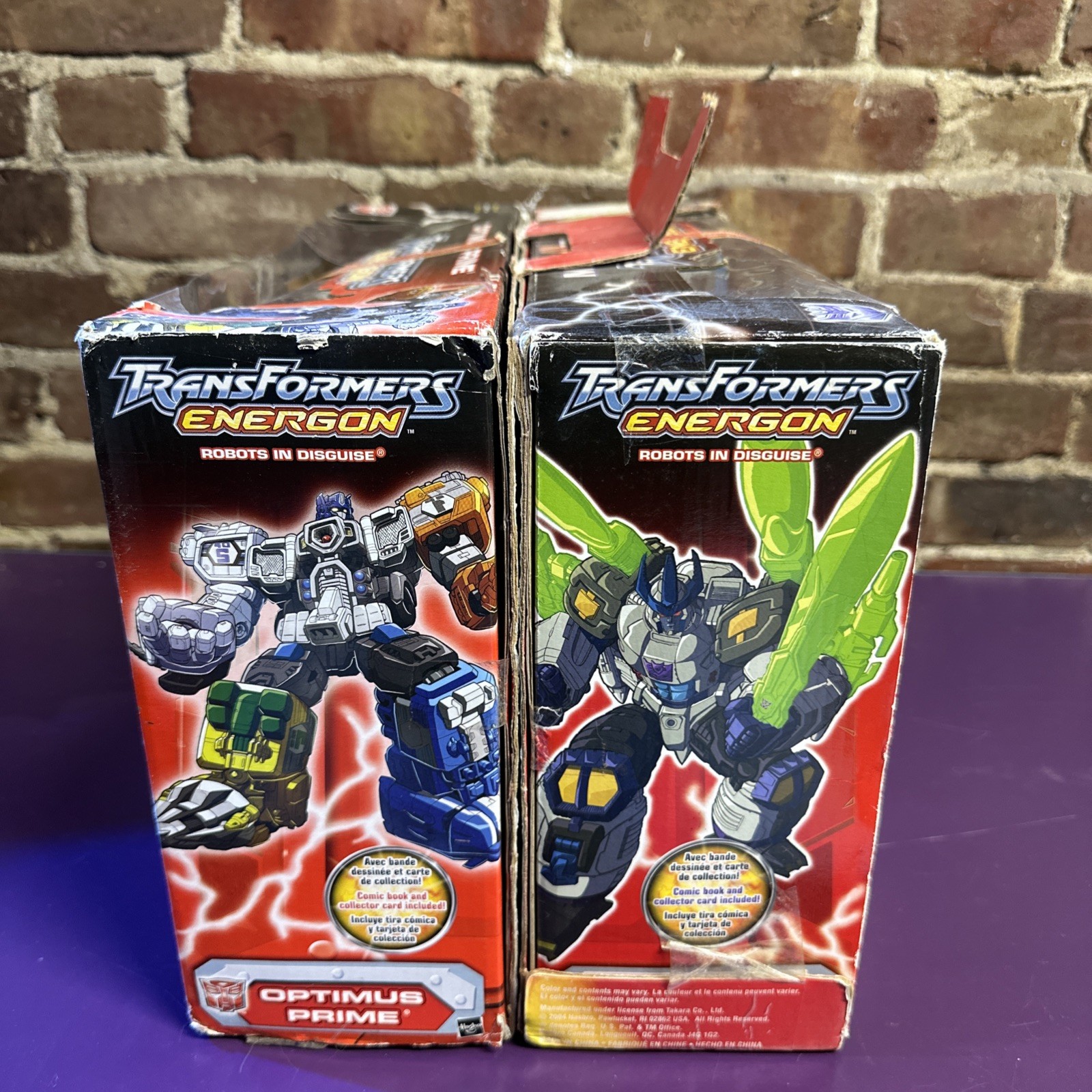 Vintage Hasbro TRANSFORMERS ENERGON POWERLINX OPTIMUS PRIME & MEGATRON 2 PACK