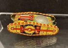 Vintage Tin Litho Low Profile Army Tank Wind Up for O Scale Train by Marx Toys