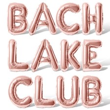 BACH LAKE CLUB Letter Balloon Banner - DIY Bachelorette Party Supply Decorations