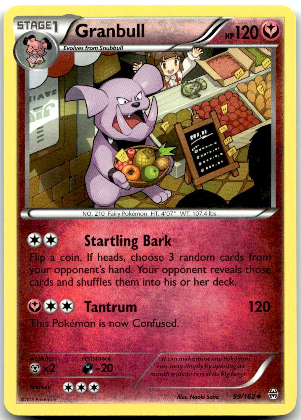 Pokemon Granbull BREAKthrough BKT #99/162 Uncommon LP $SALE$!
