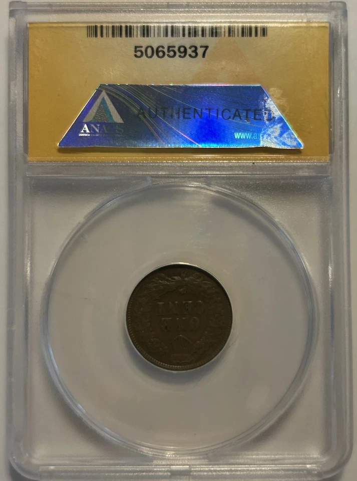 1878 Indian Head Cent 1C - ANACS VF 30 - Image 2 of 2