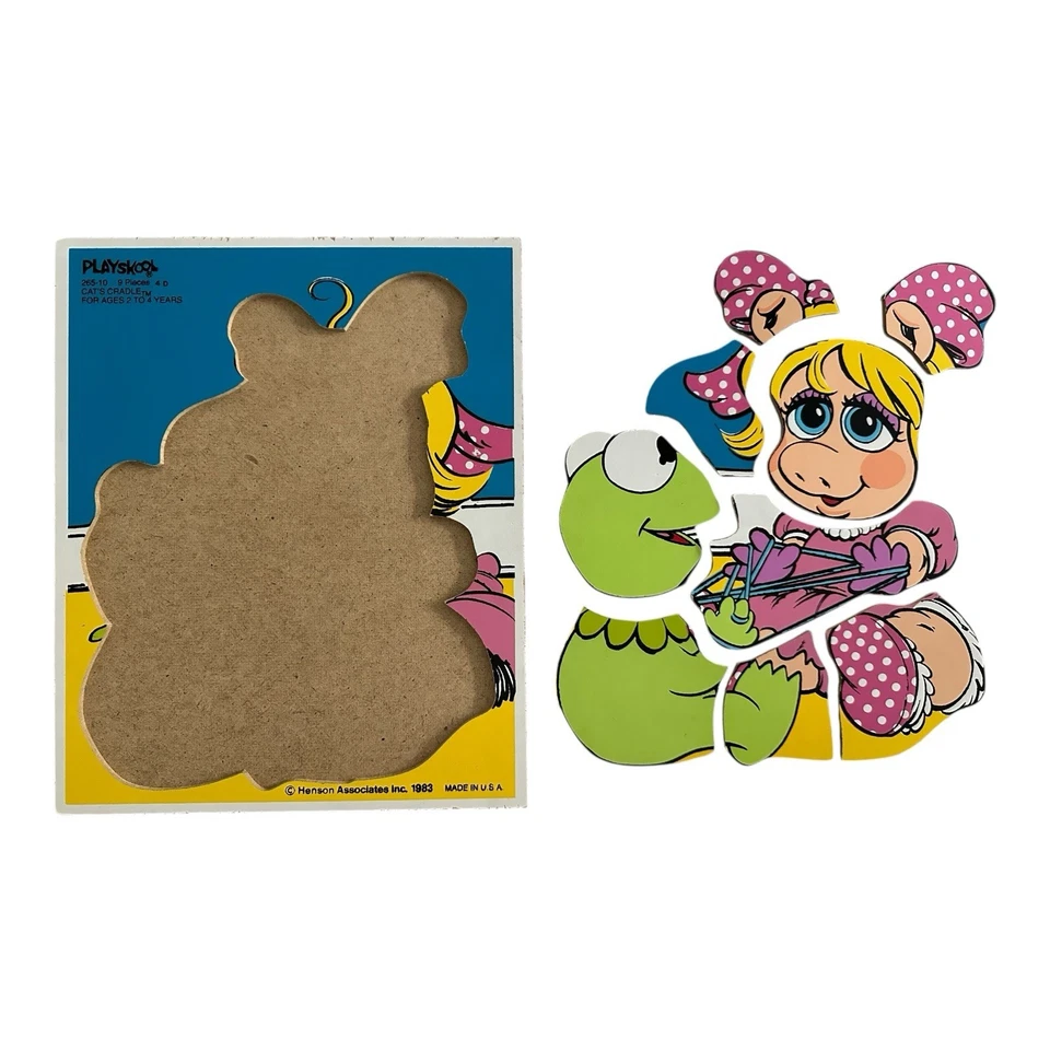 Vintage MUPPET BABIES Playskool Puzzles #265-10 & #265-5 Frame Tray Henson 1983 - Image 3 of 4