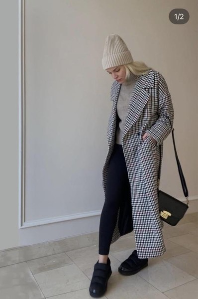 Women Elena Pokalitsina Coat Multicolor Wool 34