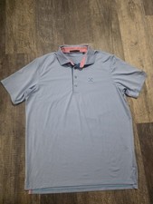 Greyson Pink and Blue Golf Polo Shirt Size Large