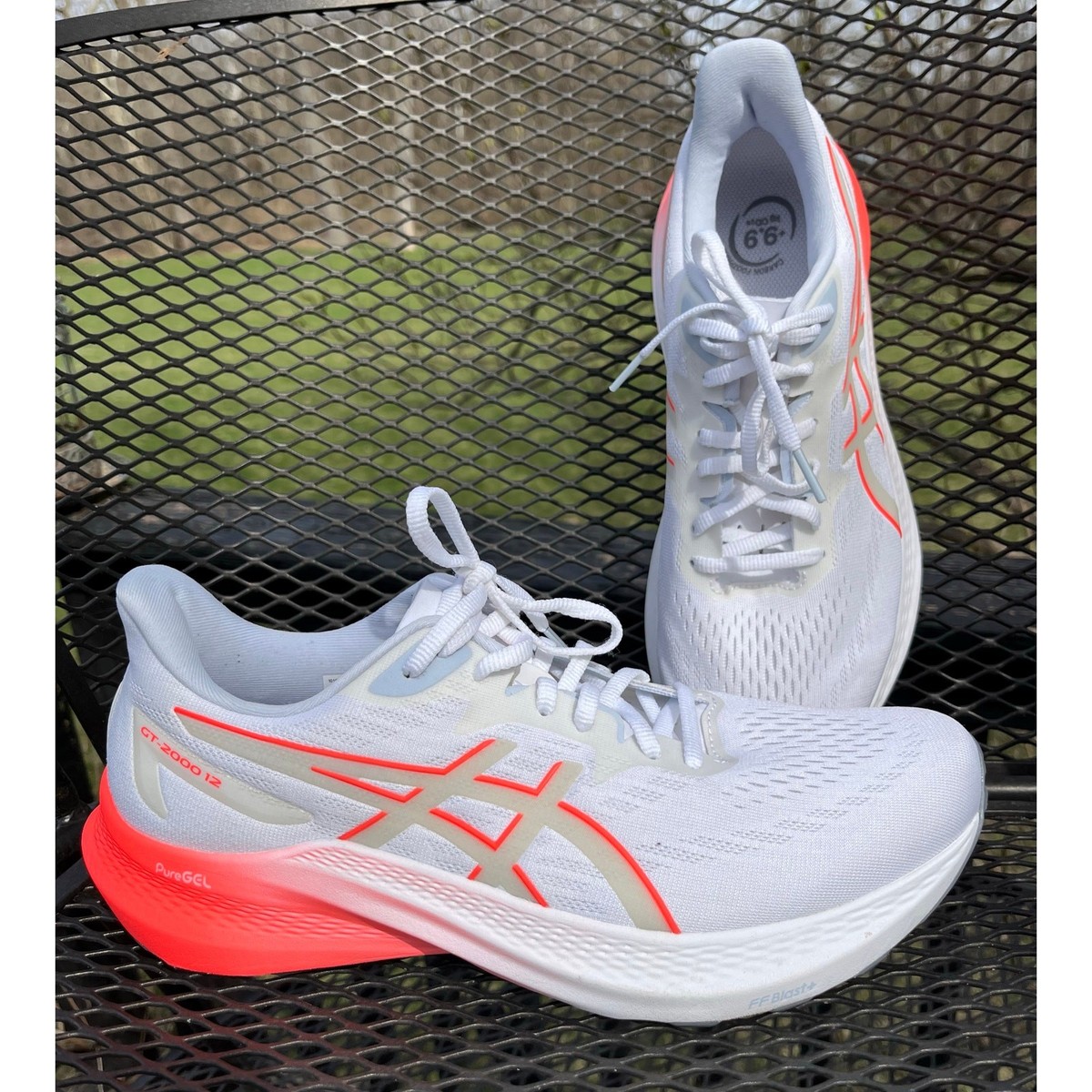 ASICS GT-2000 12 white sunrise pure gel men\'s size 9.5 LN condition running ASICS GT-2000 12 white sunrise pure gel men main image 2