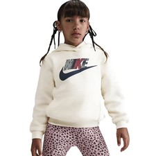 Nike Girls' Wild Warmth Fleece Pullover Hoodie, Size: 6X, Soft Pearl, D2(D221T)