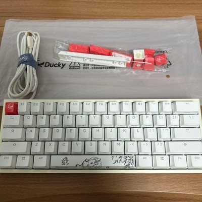 Ducky One 2 Mini White JP Red Switch Gaming Keyboard Used