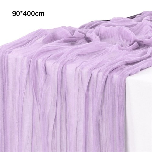 Rustic Style Dining Table Runner Soft Polyester Hand Dyed 90cm x 400cm - Foto 12 di 40