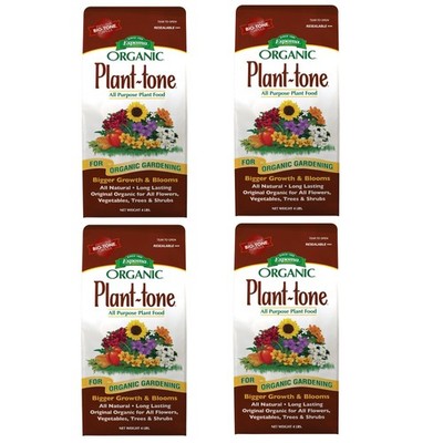 Espoma Organic Plant-Tone 5-3-3 All-Purpose Garden Plant Food, 4lbs, Pack of 4