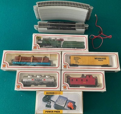 VINTAGE~BACHMAN ''SMOKEY MOUNTAIN EXPRESS'' TRAIN SET~HO SCALE~WORKS EXCELLENT