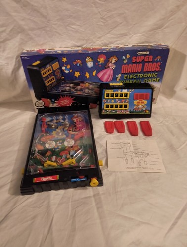 Vintage 1988 Nintendo Super Mario Bros Electronic Pinball Game IN BOX