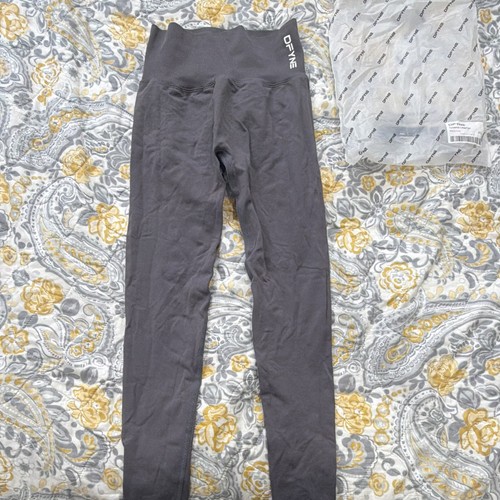 DFYNE Women’s Stone Gray Dynamic Leggings High Rise Ankle Leggings Size S
