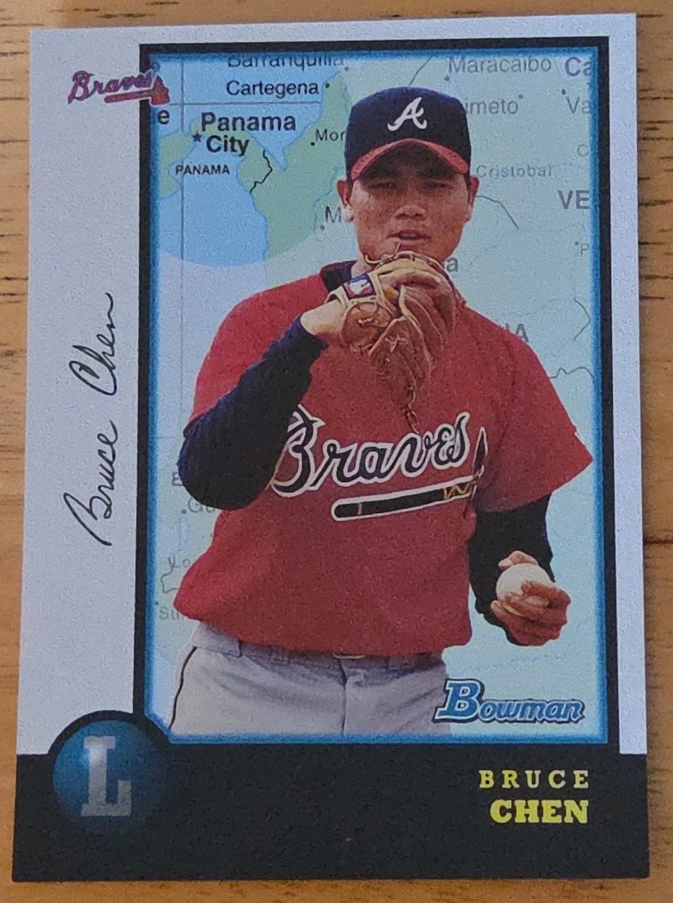 1998 Bowman Atlanta Braves #131 International Foil Bruce Chen Prospect RC 