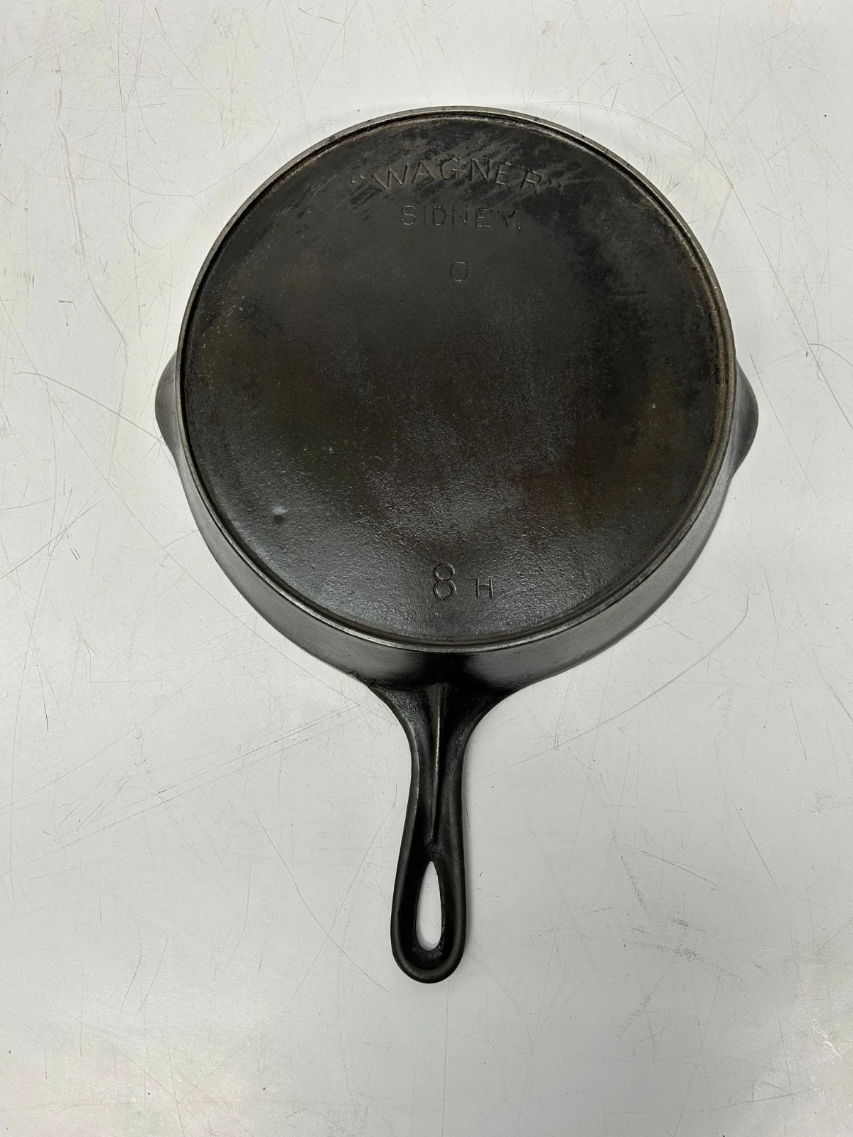 Vtg Antique "Wagner" Arc Sidney O. 8H Cast Iron Skillet Frying Pan Heat Ring