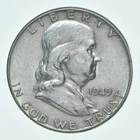 Better 1949 US Franklin 90% Silver Half Dollar Coin Collection Set Break *707