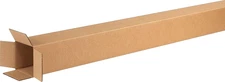 4472 Tall Corrugated Cardboard Box 4" L X 4" W X 72" H, Kraft, for Shipping, Pac